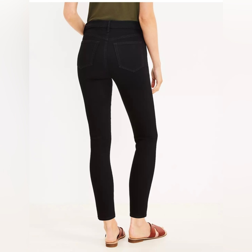 Loft black high waisted skinny jeans